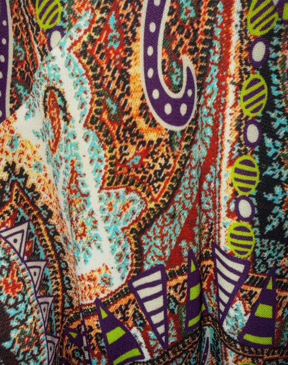 ETRO Boho, Retro ,Paisley Print V-Neck Sleeveless Maxi Dress with Tie Back - Picture 8 of 10